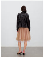 Distressed PU Jacket