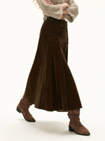 Vintage Velvet A Line Maxi Skirt