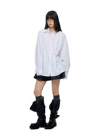 Striped Puff A-Line Mini Skirt