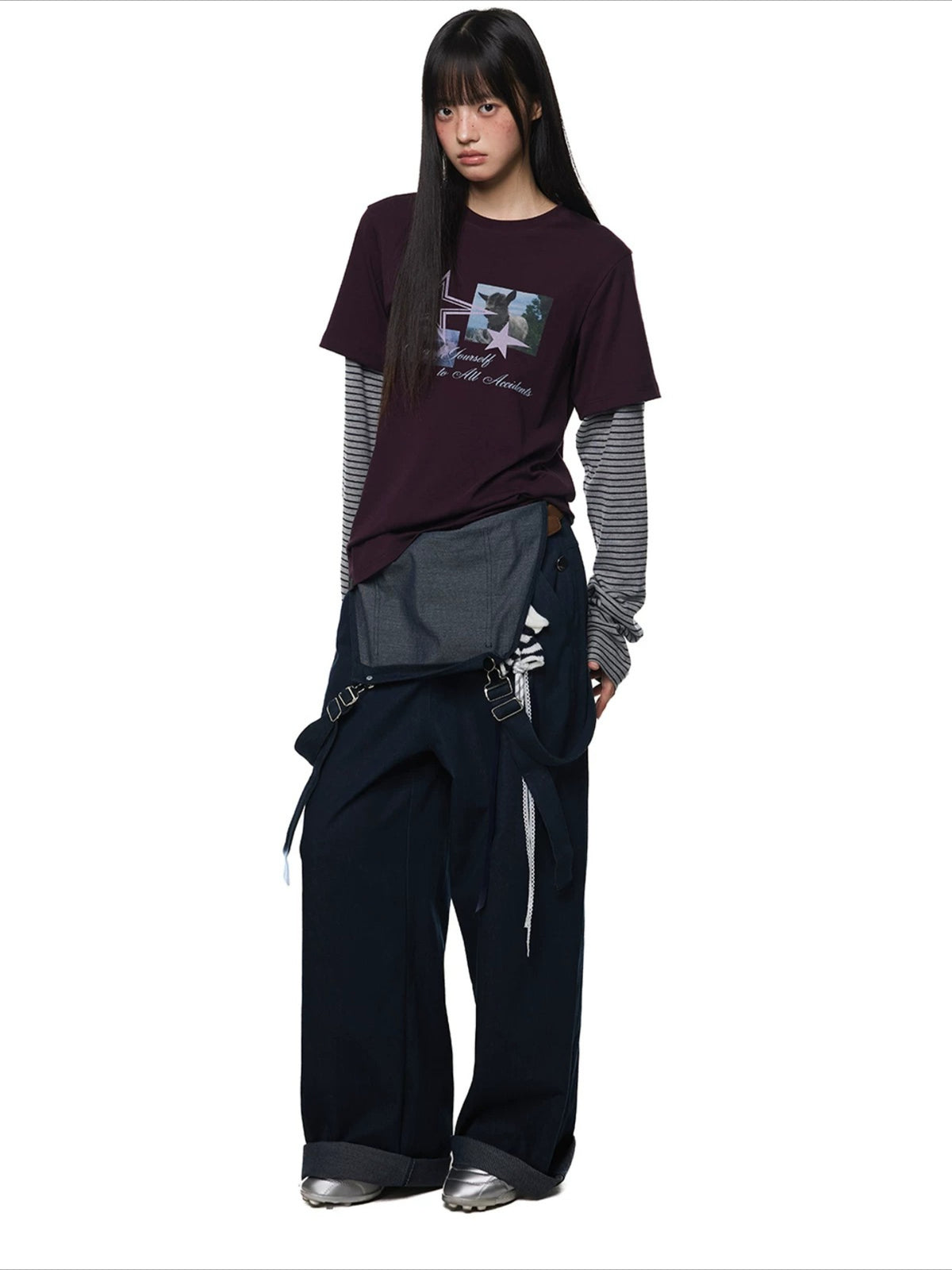 Layered Graphic Stripe Tee