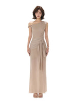 Reversible Knot Ruched Maxi Dress