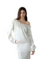 Off-Shoulder Lace Sweatshirt