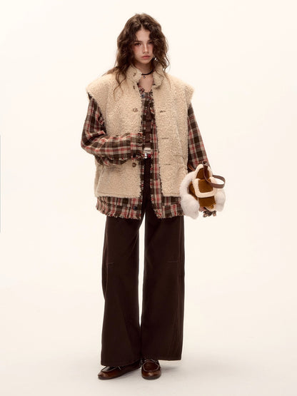 Belted Contrast Stitch Denim Pants