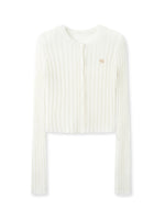 Alpaca Mohair Slim Fit Hollow-out Knit Top