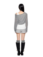 Asymmetric Striped Layering Top