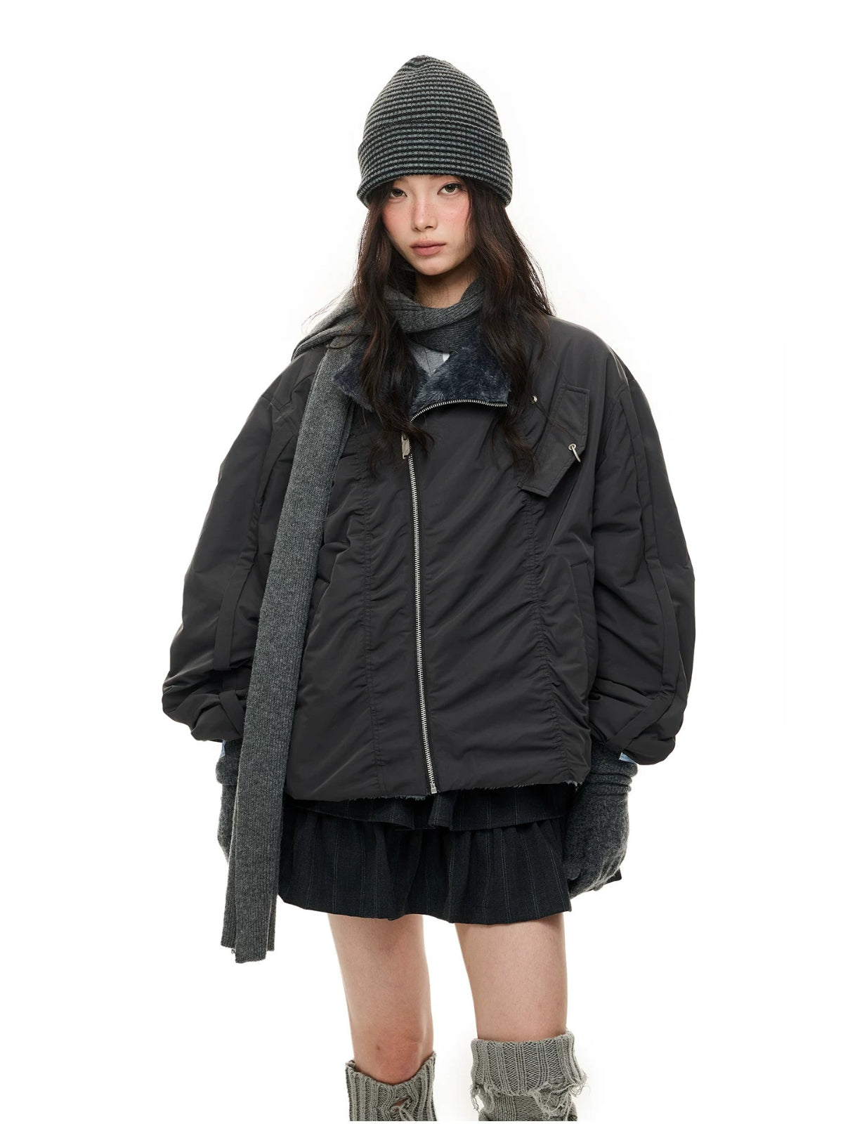 Double Sided Fleece Padded Coat