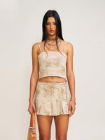 Vintage Storm Fade Dye Long Camisole Fading Desert