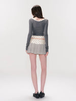 Pink & Gray Polka Layer Tee