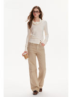 Cowl Neck Fitted Knit Top