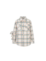 Bear Woven Plaid Coat
