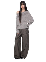 Drawstring Wide Leg Pants