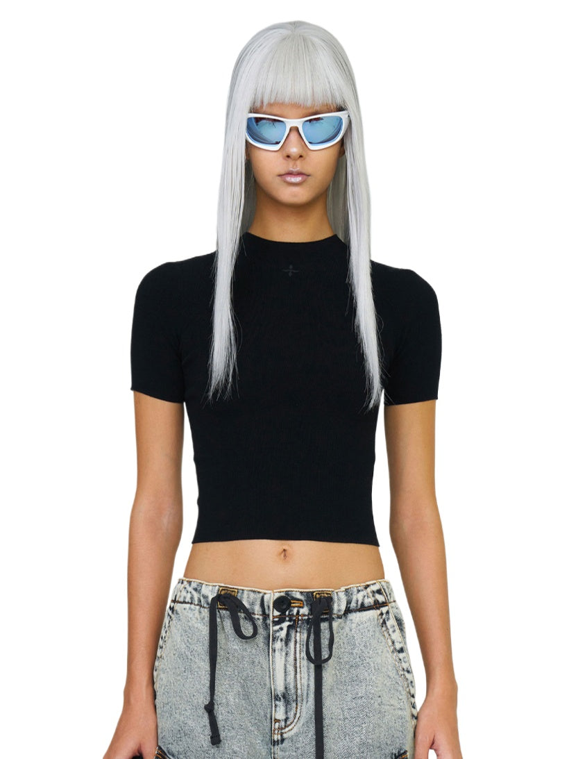 Hug High Neck Seamless T-Shirt
