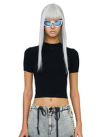 Hug High Neck Seamless T-Shirt