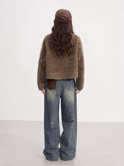 Shearling Stand Collar Jacket