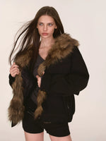 Faux Fur Trimmed Down Jacket