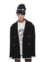 Black Contrast Layered Blazer