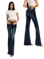 +5CM N1 Washed Skinny Bootcut Jeans