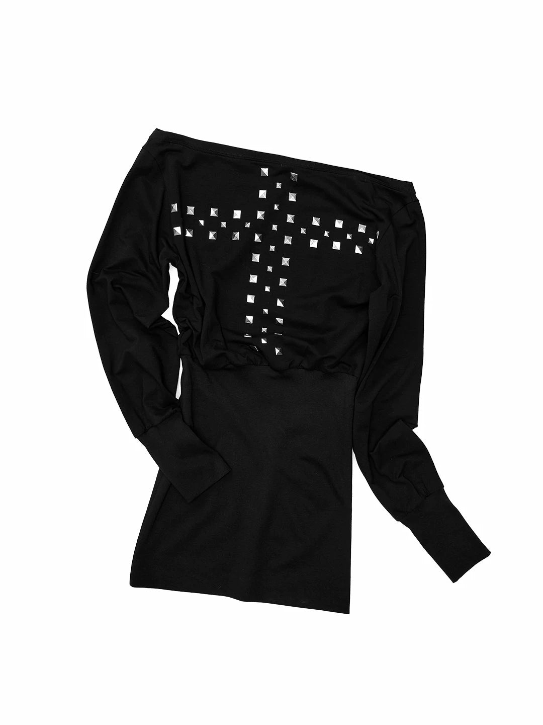 Cross Stud Off-Shoulder Dress