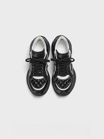 Black Quilted Casual Sneakers