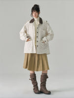 Floral Patchwork Twill Utility Coat