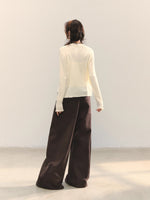 Lettuce-Edge Cardigan & Camisole Set