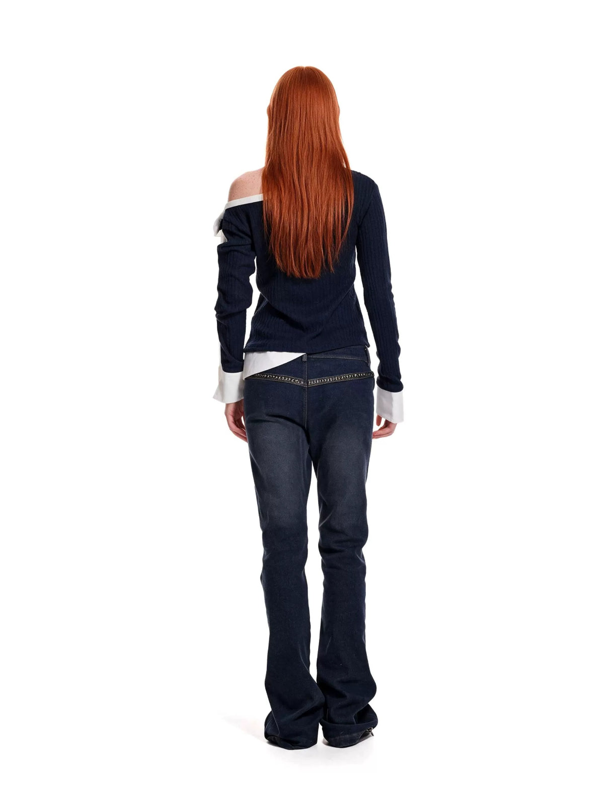 Layered Cable Knit Button Top