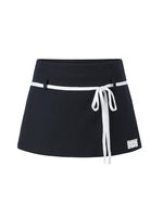 Contrast Drawstring Skort