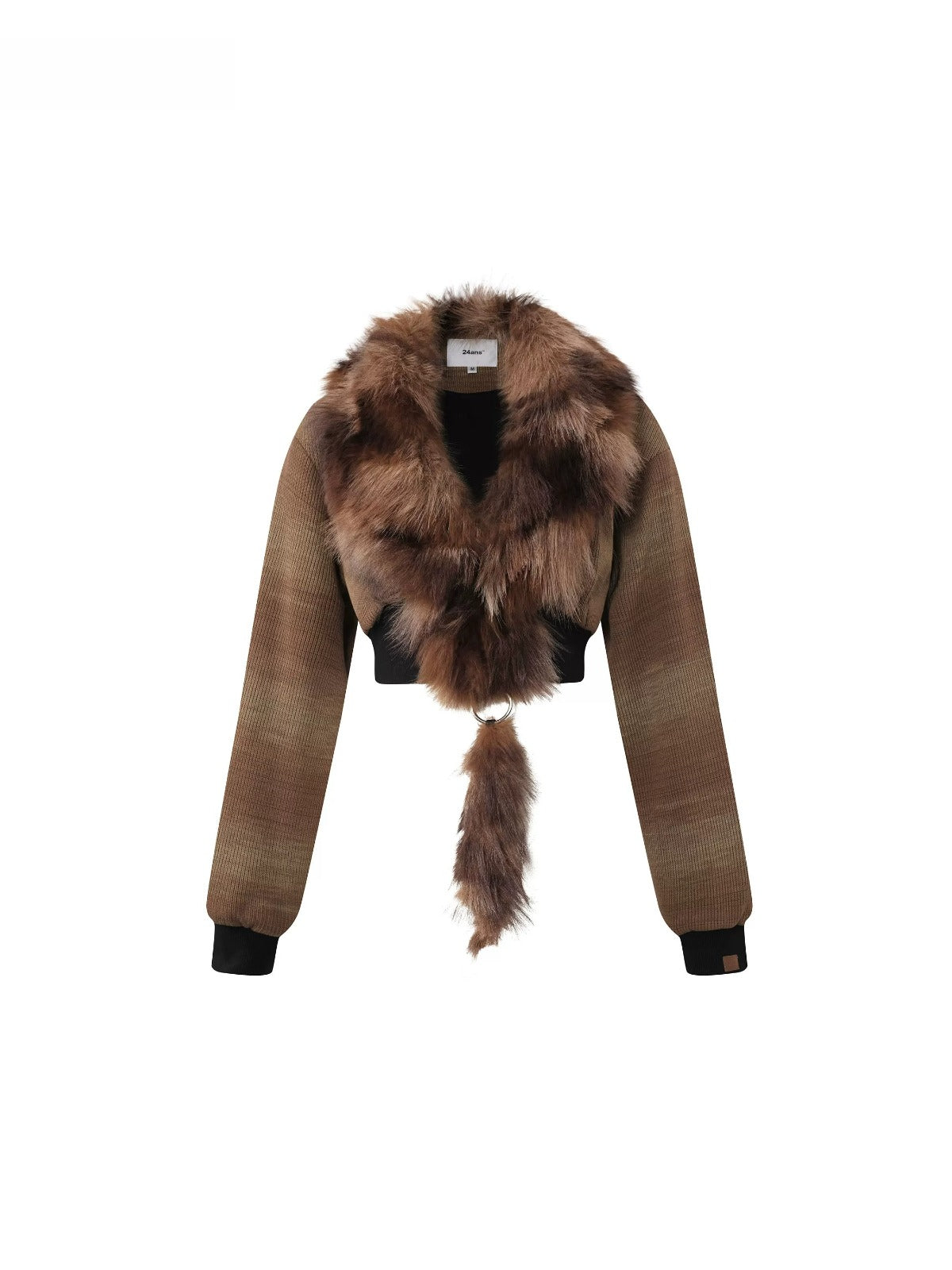 Patchwork Ring Trim Knit Jacket