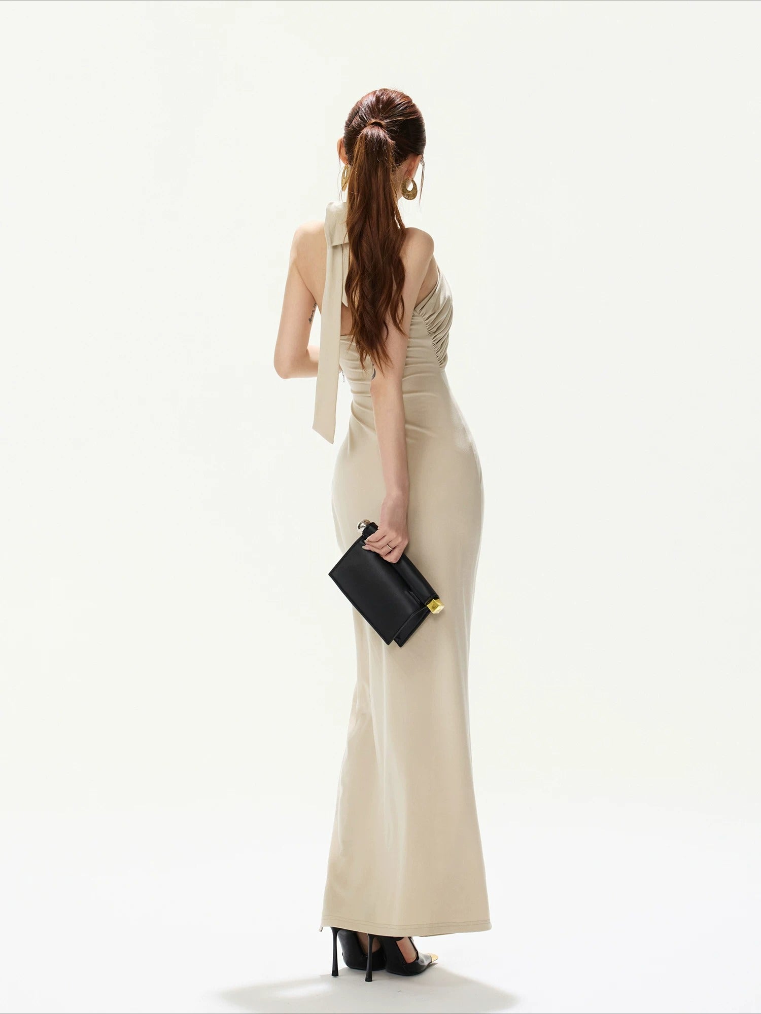 Twist Halter Maxi Dress