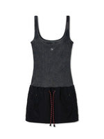 Gray Washed U-Neck Dress