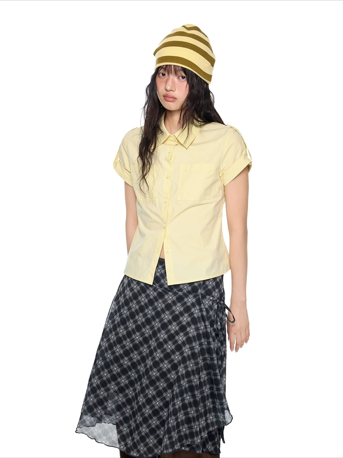 Plaid Cropped Shirt