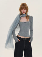 Double Layer Silk Wool Scarf