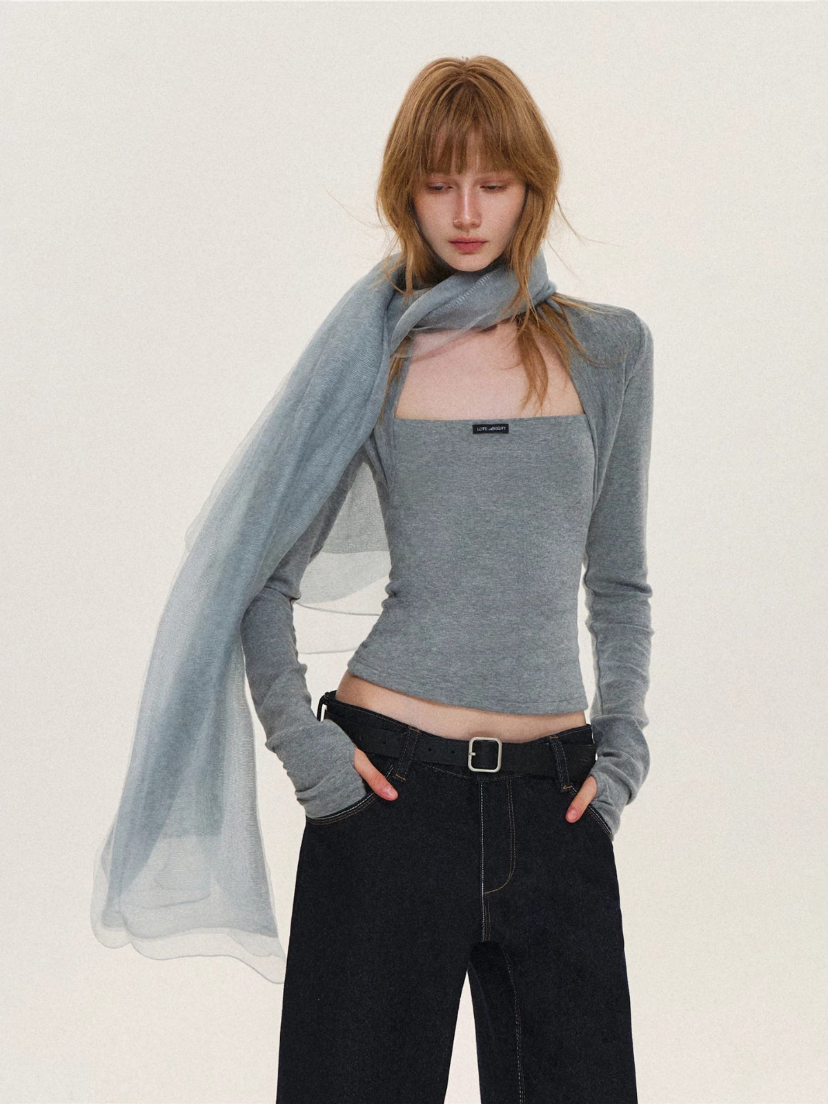 Double Layer Silk Wool Scarf