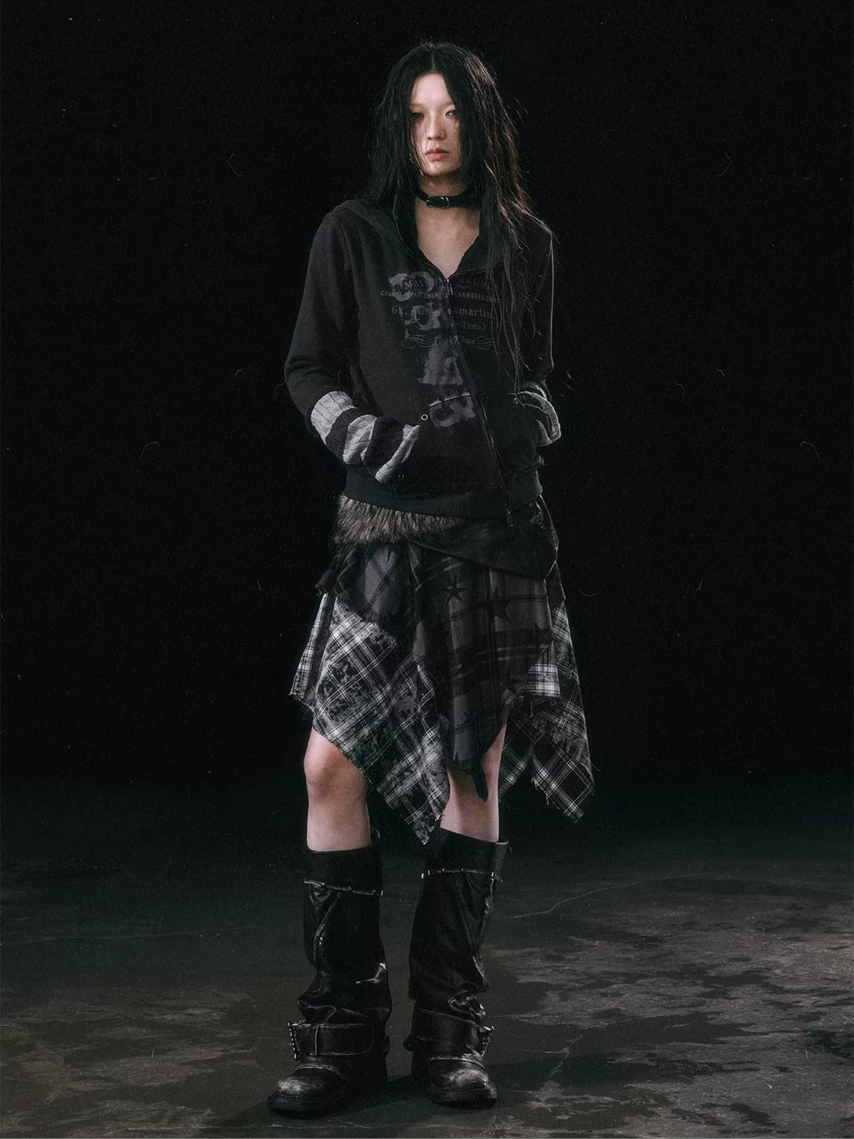 Star Plaid Skirt