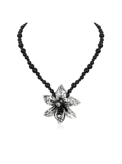 Gothic Floral Beaded Choker