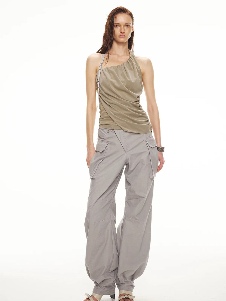 Acetate Draped Halter Top