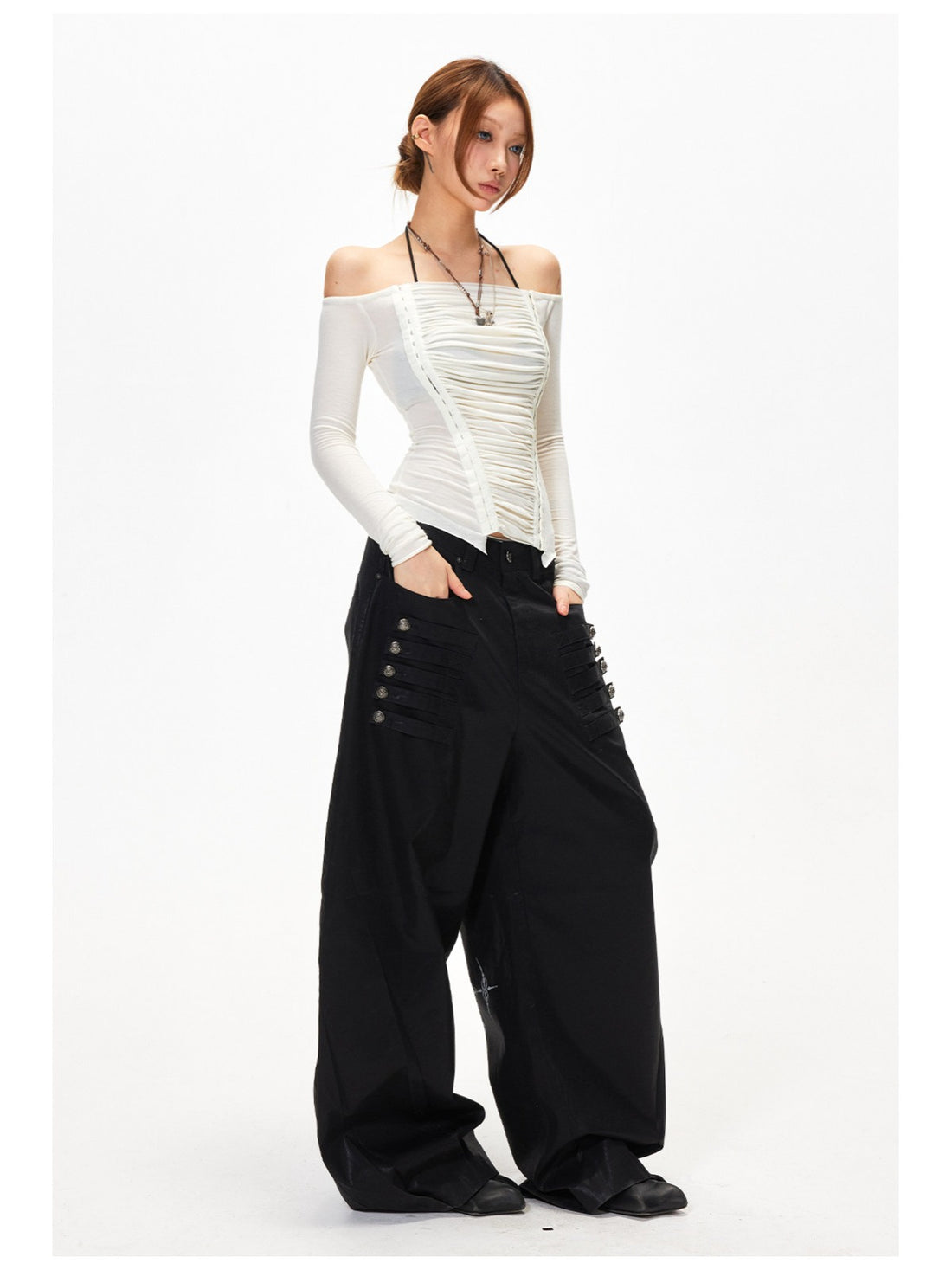 Off-Shoulder Ruched Top