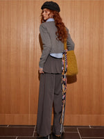 Bow Appliqué Round-Neck Knit Cardigan