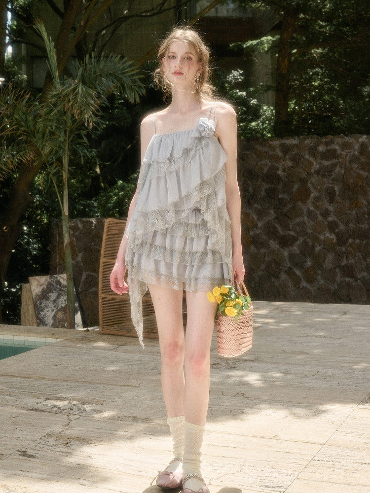 Fluffy Lace Fairy Camisole & Skirt Set