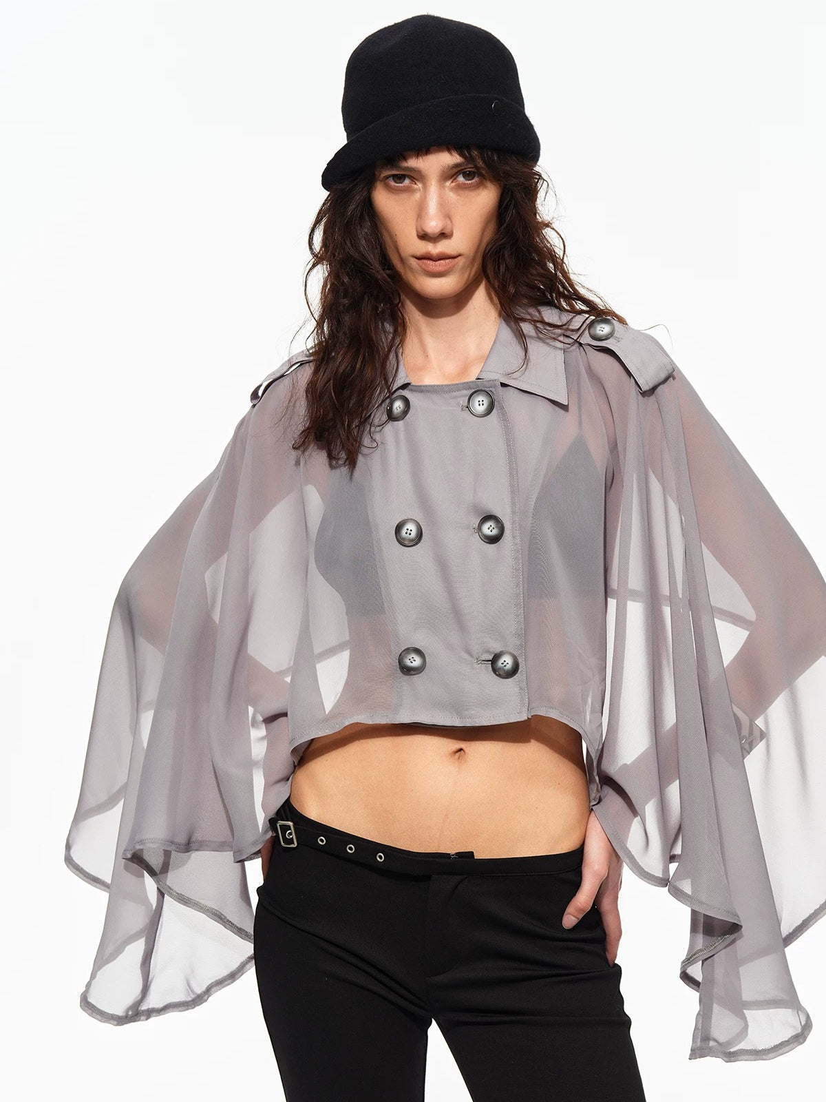 Chiffon Cape Jacket
