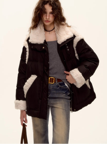 Sherpa Panel Down Jacket