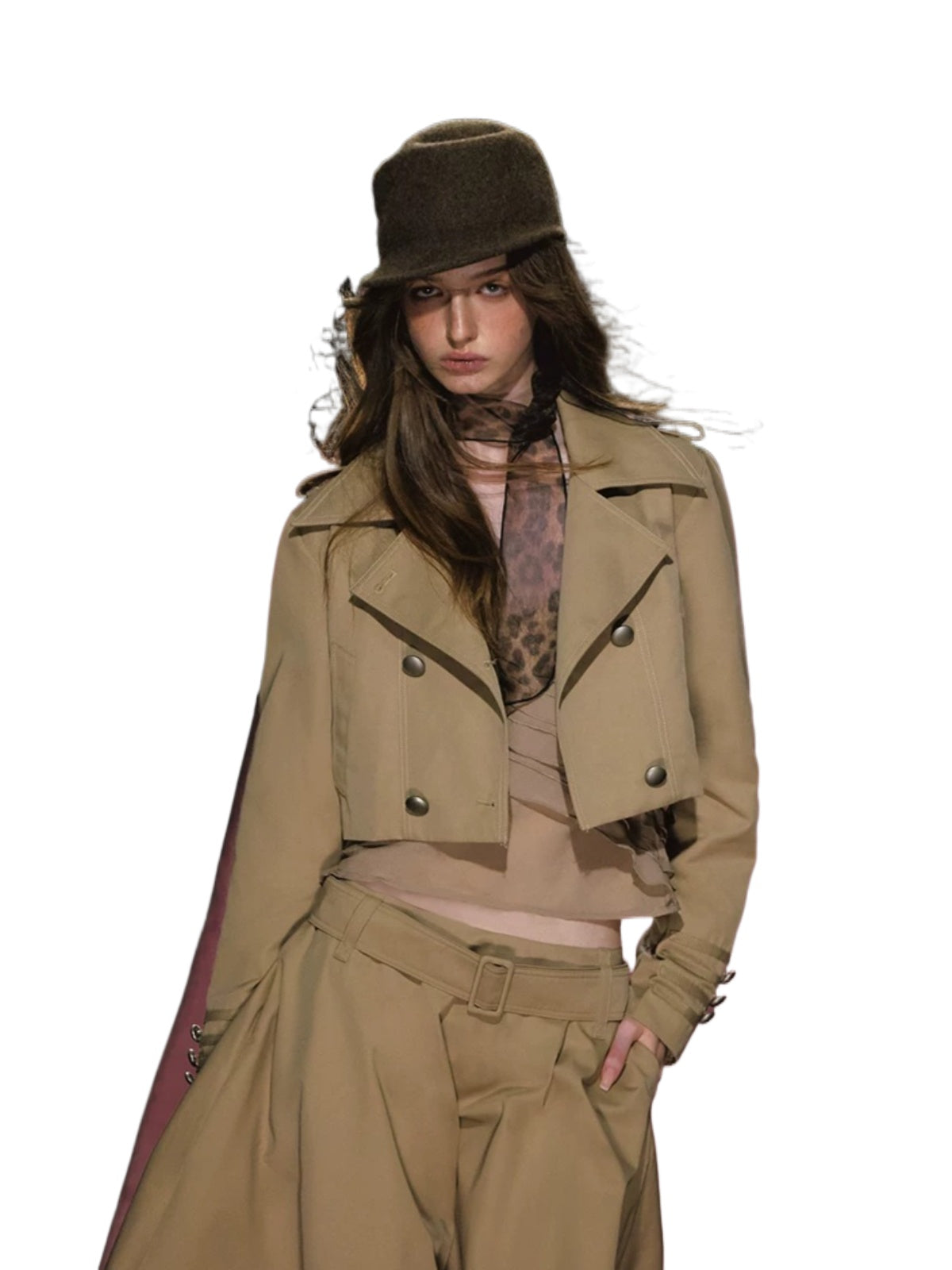 Napoleon Trench &amp; Skirt Two Piece Set
