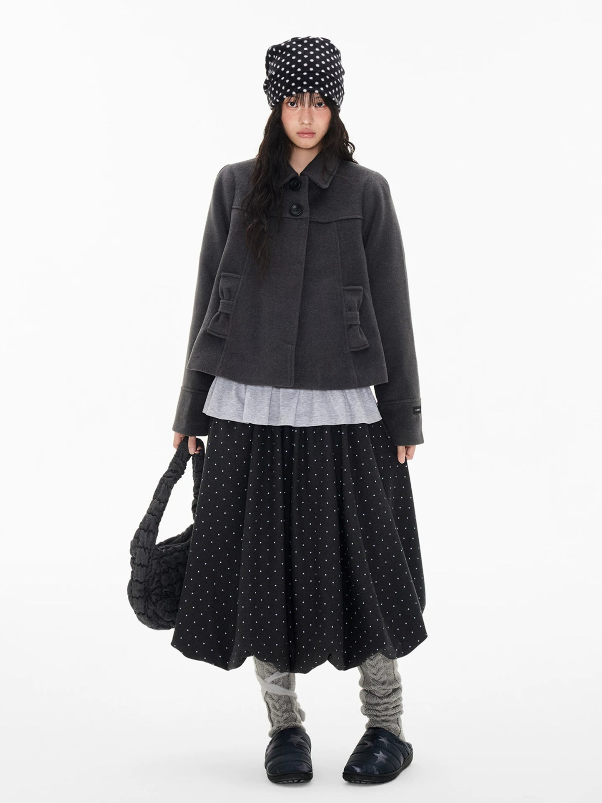 Korean Wool Blend Short Coat