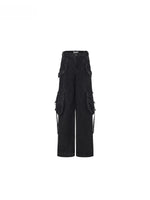 Multi-Pocket Eyelet Ribbon Jeans