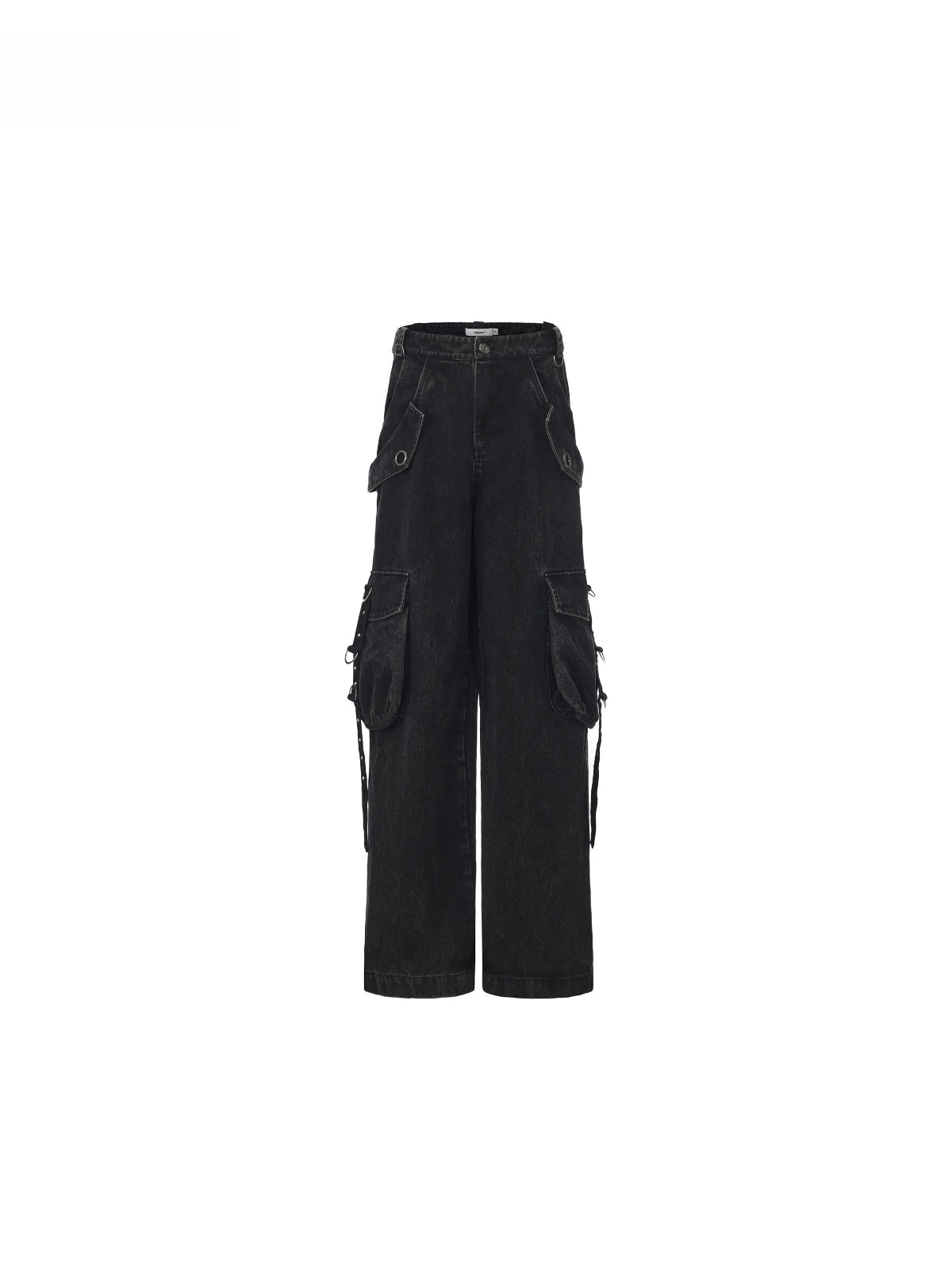 Multi-Pocket Eyelet Ribbon Jeans