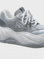 Silver Wave Sneakers