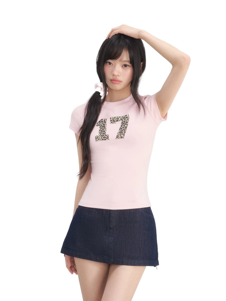 Pink Leopard Print Tee
