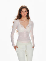 Lace Innerwear Layered Mesh Top Set
