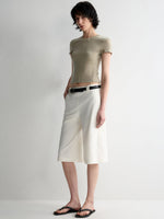Split-Line Sheer Short Sleeve T-shirt