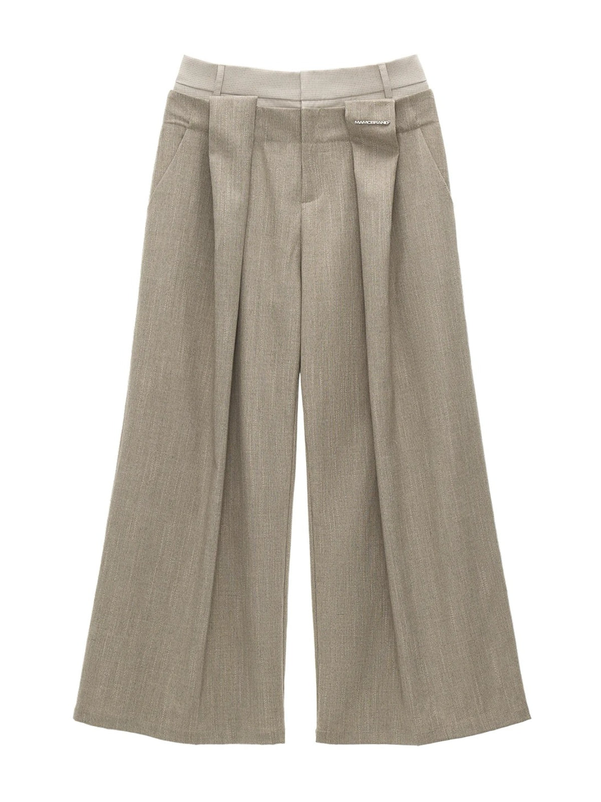 Double Waist Straight Leg Trousers